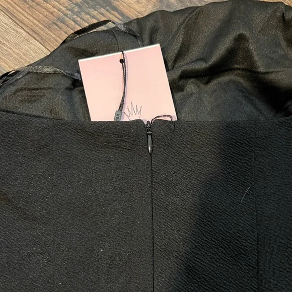 Black Strapless Midi Dress - Picture 11 of 11